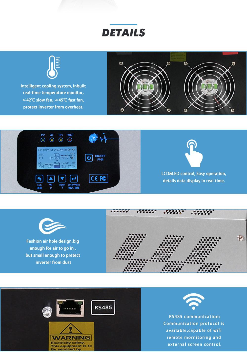 dc to ac power inverter with usb